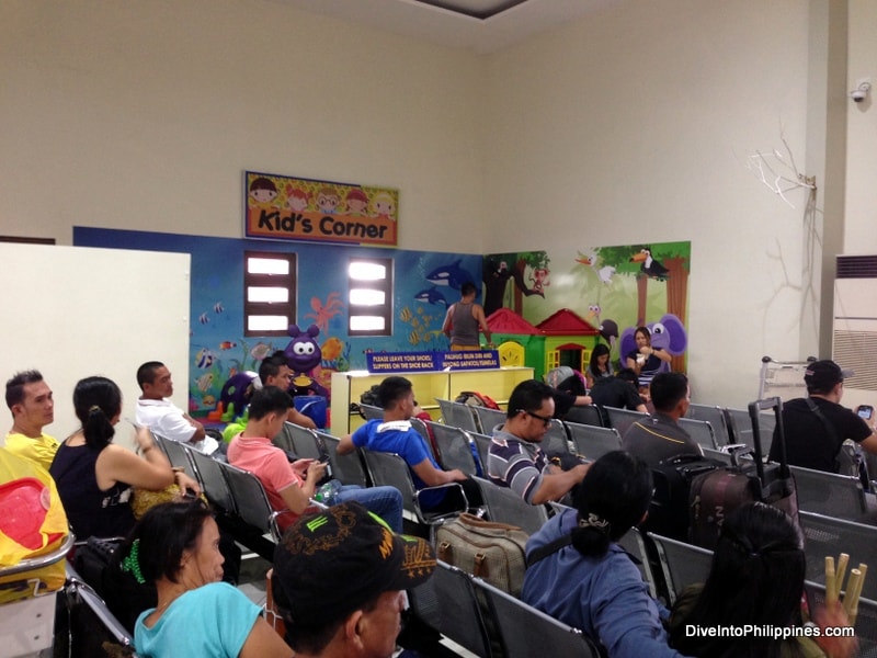 Inside the waiting area at Pier 1 Cebu City