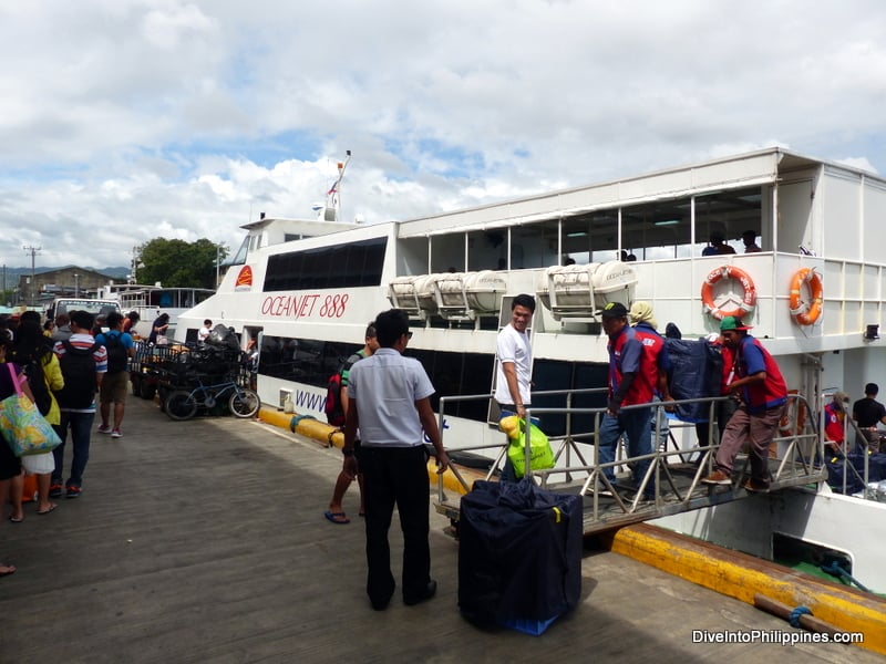 Getting onoard OceanJet at Cebu City
