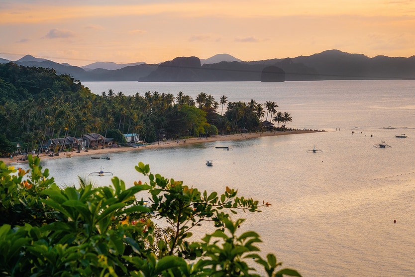 Sunset at Las Cabanas El Nido