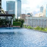 View of Manila from pool of Discovery Primea Hotel