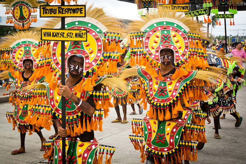 Colorful street parade, Kalibo