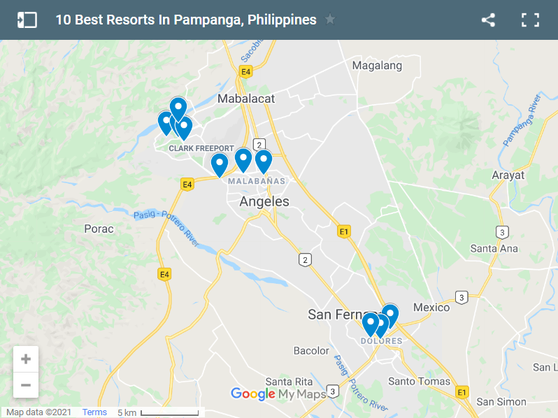 10 Best Resorts In Pampanga map