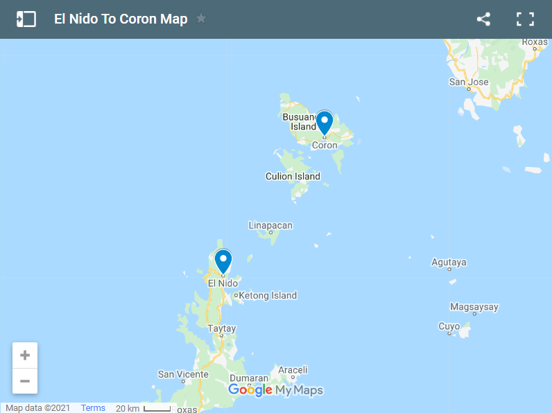 El Nido To Coron Map