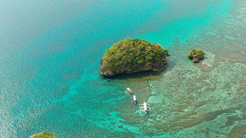 Coral Reefs in Boracay As seen From Above