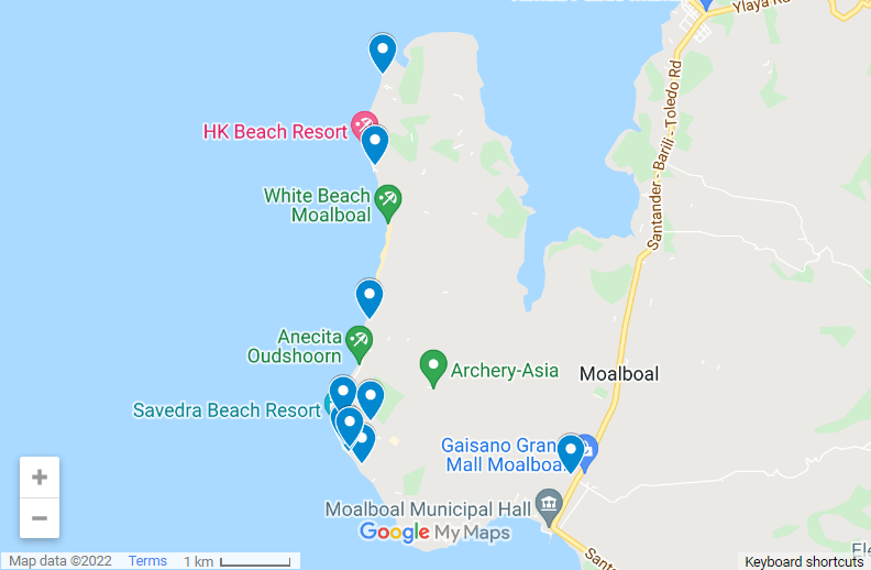 best resort in moalboal map